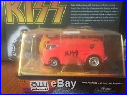 KISS HO Slot Car Track Set 16ft+ AFX with Auto World Truck Van Car Complete RARE