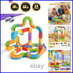 KlickRail Electric Train Set Flexible Race Track for Kids 4 6 7, Car Track fo