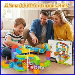 KlickRail Electric Train Set Flexible Race Track for Kids 4 6 7, Car Track fo