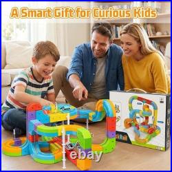 KlickRail Electric Train Set Flexible Race Track for Kids 4 6 7, Car Track fo