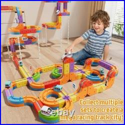 KlickRail Electric Train Set Flexible Race Track for Kids 4 6 7, Car Track fo