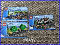 LEGO City Cargo Train 60052 with 3 train cars and track