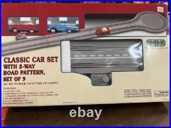 LEMAX Village Classic Car Set 2 way Road Pattern Track Electric HTF