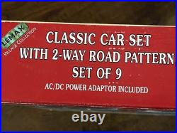 LEMAX Village Classic Car Set 2 way Road Pattern Track Electric HTF