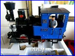 LGB 20301BZ The Blue Train Passenger Set with Figures, Vtg Loco, Cars, Track