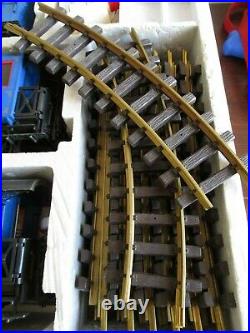 LGB 20301BZ The Blue Train Passenger Set with Figures, Vtg Loco, Cars, Track