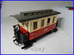 LGB 23301 US PASSENGER TRAIN SET 1990S G SCALE ENGINE With 2 CARS CONTROL TRACKS