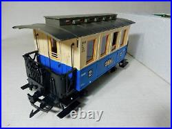 LGB 23301 US PASSENGER TRAIN SET 1990S G SCALE ENGINE With 2 CARS CONTROL TRACKS