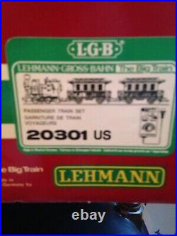 LGB G SCALE #20301 TRAIN SET NEW IN BOX + Car + 2 extra sets of track All NEW