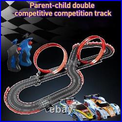 LOVECOM Race Car Track Set for Kids with 2 Slot Cars 143 Scale & Controllers F1