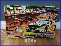 Life-Like NASCAR Winners Cup HO Scale Slot Car Track Set 4 Cars Missing Flags