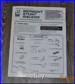 Lifelike Midnight Stunt Racers Glow-in-the-Dark HO Slot Car Race Track Set