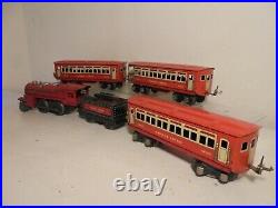 Lionel O Post-war Train-set (1681E) c/w 3 Passenger Cars(no track)boxes poor