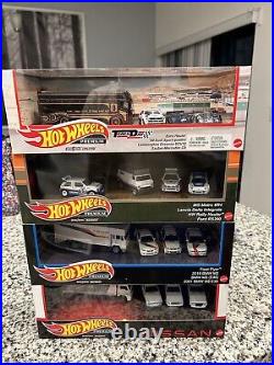 Lot Of 4Hot Wheels Premium Diorama Set BMW Nissan Track Day Off Road Deal All 4