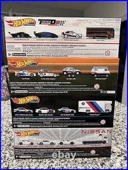Lot Of 4Hot Wheels Premium Diorama Set BMW Nissan Track Day Off Road Deal All 4