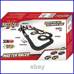 Master Racer 143 Scale G5 & G6 Slot Car Track, Electric Power Toy Set, 8 Master Racer 143 Scale G5 & G6 Slot Car Track, Electric Power Toy Set, 8