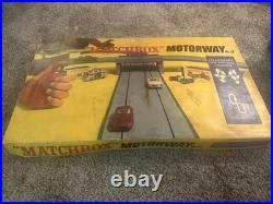 Matchbox Motorway Slot Car Track Set No 12 1967 W Box Packaging Four Cars