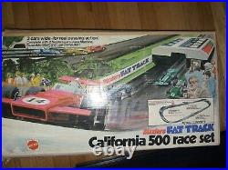 Mattel 1970 Sizzler's Fat Track California 500 Race Set w Box and Cars MANY XTRA