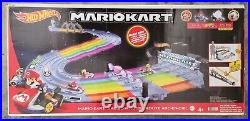 Mattel Hot Wheels Mario Kart Rainbow Road Track Set Raceway Toy Car Light Up