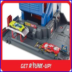 Mega Garage Toy Car Race Track & Playset, Stores 35+ 164 Scale Vehicles