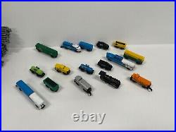 Micro Machines Train Set Lot x44 Track Pcs x16 Train Cars Mixed As Pictured