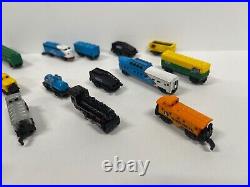 Micro Machines Train Set Lot x44 Track Pcs x16 Train Cars Mixed As Pictured