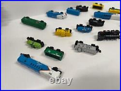 Micro Machines Train Set Lot x44 Track Pcs x16 Train Cars Mixed As Pictured