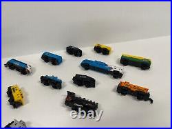 Micro Machines Train Set Lot x44 Track Pcs x16 Train Cars Mixed As Pictured