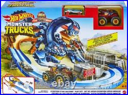 Monster Trucks Scorpion Sting Raceway Track Set with Toy Truck Car 164 Scale