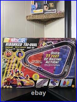 NASCAR Hibanked Tri-Oval Stock Slot Car Race Track Dale Jarrett Terry Labonte