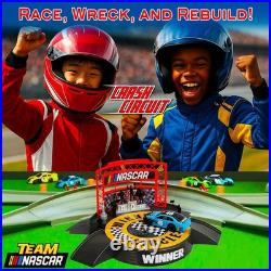 NASCAR Slot Car Race Track Set with 4 Electric Cars