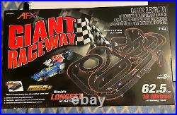 NEW AFX 22020 Racemasters 62.5 Feet Giant Raceway 1/64 HO Slot Car Track Set