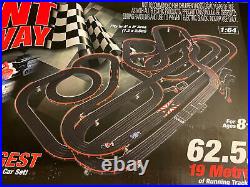 NEW AFX 22020 Racemasters 62.5 Feet Giant Raceway 1/64 HO Slot Car Track Set