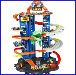 (NEW-Authentic) Hot Wheels Track Set and 2 Toy Cars City Ultimate Garage Playset