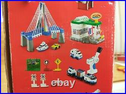 NEW! BIG Lot Fisher Price Geo Trax Train Set, Buildings, Trains, Track, Cars, Bridges