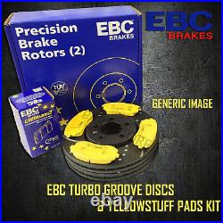 NEW EBC 258mm FRONT TURBO GROOVE GD DISCS AND YELLOWSTUFF PADS KIT PD13KF294