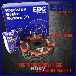 NEW EBC 324mm FRONT TURBO GROOVE GD DISCS AND REDSTUFF PADS KIT PD12KF067