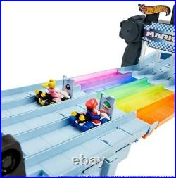 NEW Hot Wheels Mario Kart Rainbow Road King Boo Raceway Race Track Set