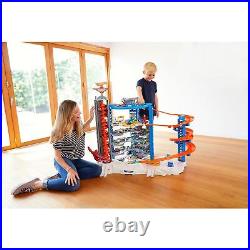 NEW Track Set with 4 164 Scale Toy Cars, Super Ultimate Garage, Over 3-Feet Tall