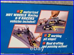 NEW UNOPENED Hot Wheels NASCAR Superspeedway Motorized X-V Racers Set 1990s