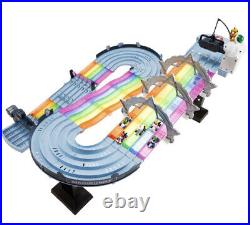 NIB Hot Wheels Mario Kart Rainbow Road Track Set Includes 5 Extra Race Cars HTF