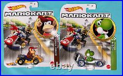 NIB Hot Wheels Mario Kart Rainbow Road Track Set Includes 5 Extra Race Cars HTF