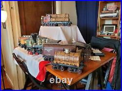 NINE CARS Jim Beam train decanter set with tracks