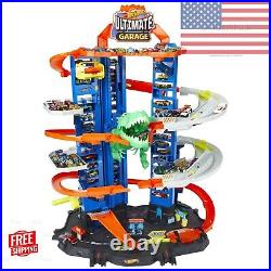 New Hot Wheels Track Set Garage Playset 2 Toy Cars City Ultimate Race Fun Kids