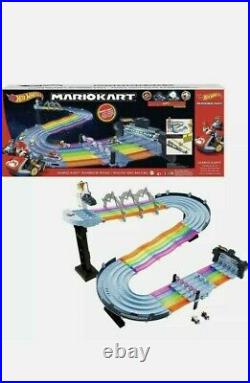 New Hotwheels Super Mario Kart Rainbow Road Track Set