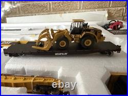 Norscot CAT Caterpillar HO Scale Train Set Die-Cast Metal Limited Edition