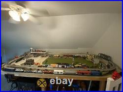 O Scale Train Set Buildings Bridges Cars Locomotive Tracks Fast Track Not HO