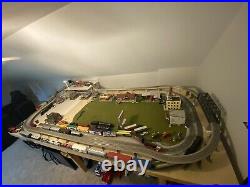 O Scale Train Set Buildings Bridges Cars Locomotive Tracks Fast Track Not HO