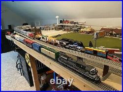 O Scale Train Set Buildings Bridges Cars Locomotive Tracks Fast Track Not HO