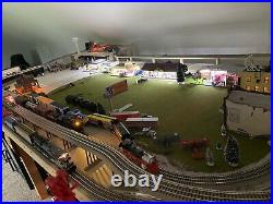 O Scale Train Set Buildings Bridges Cars Locomotive Tracks Fast Track Not HO